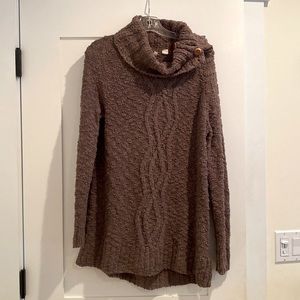 Moth brand cotton knit, cowel neck sweater from Anthropologie.